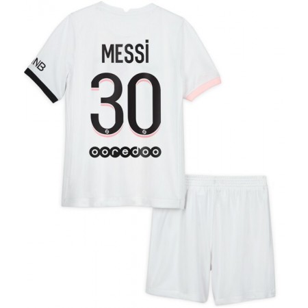 Fußballtrikots Paris Saint-Germain Lionel Messi 30 Kinder 2021-2022 Kurzarm Auswärts-trikot kaufen 